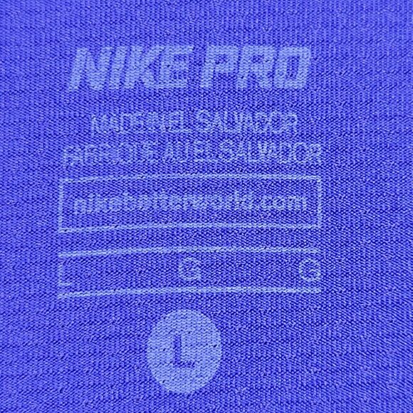 NIKE Pro Blue Racerback Tank Top Size L - Picture 3 of 4